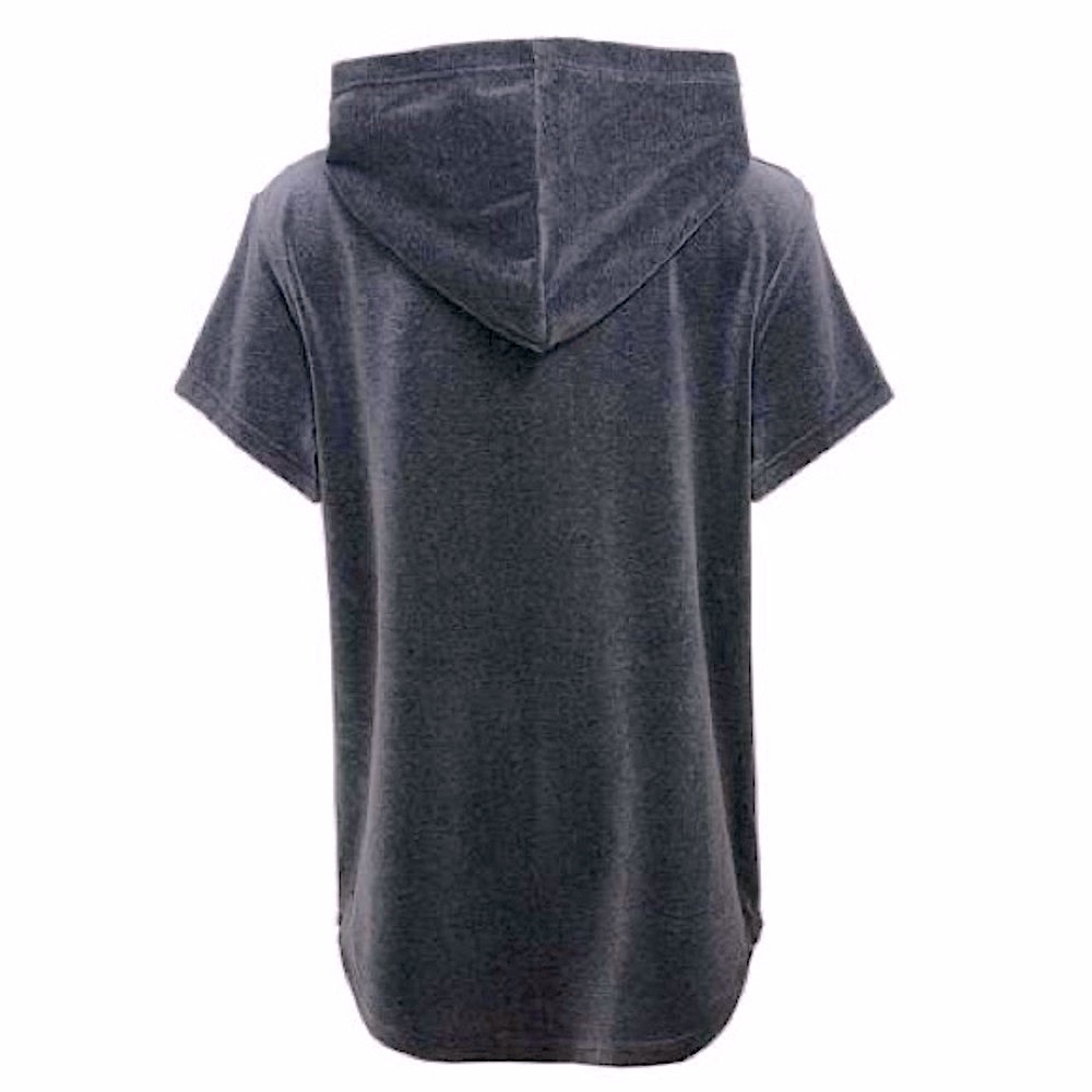 NFL Youth Girls Minnesota Vikings Short Sleeve Velvet Hooded Top - Picture 2 of 9